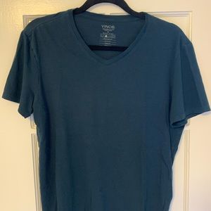 Vince V neck, Teal Green